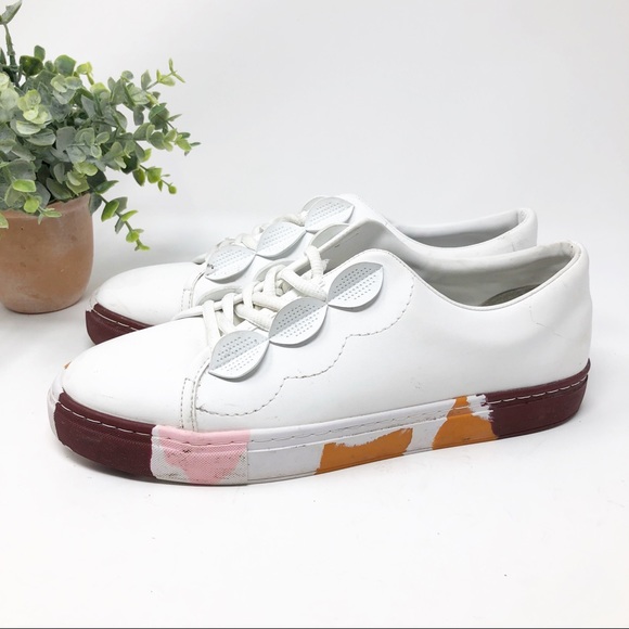 Zara Woman White Sneaker With Colorful Sole - Picture 4 of 11